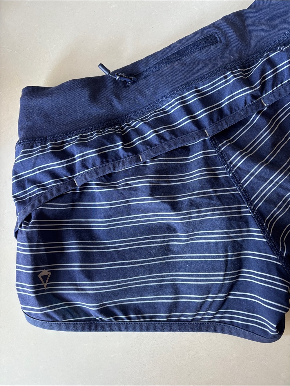 ❤️… Ivivva Navy Striped Swim Shorts
